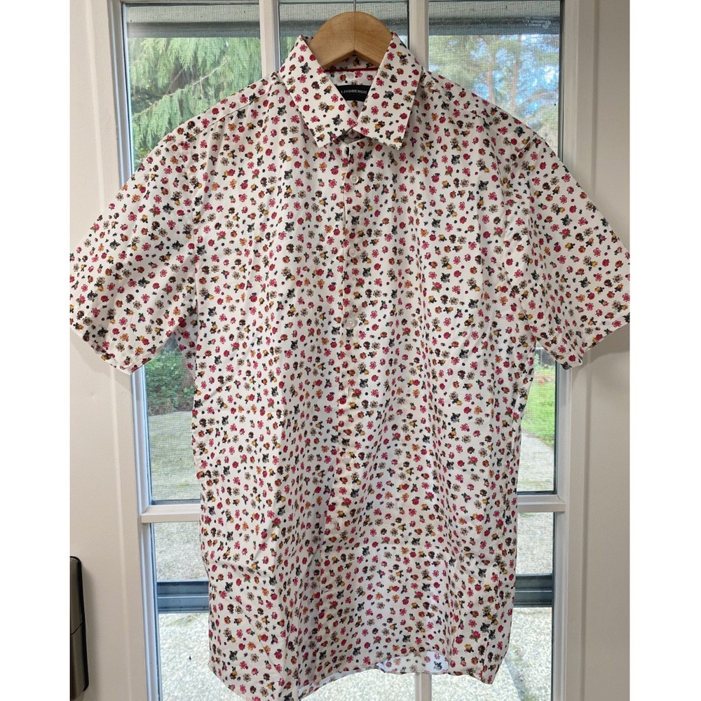 Lindbergh Men’s Floral Short-Sleeved Shirt